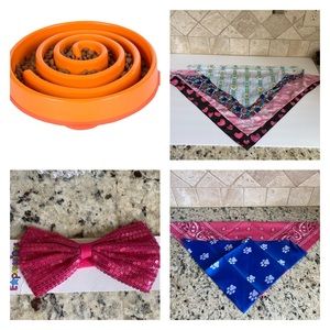 Doggy Bundle. FunFeeder, Bow-tie, and Bandanas